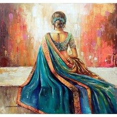 Sabeen Rashid, 24 x 24 Inches, Acrylic on Canvas, Figurative Painting, AC-SBRS-026